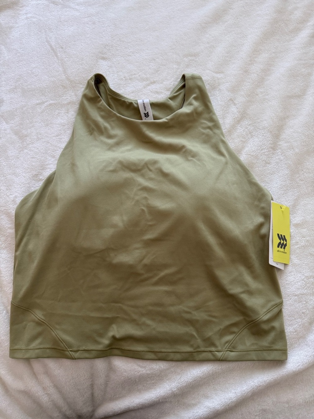All In Motion Olive High-Neck Active Tank